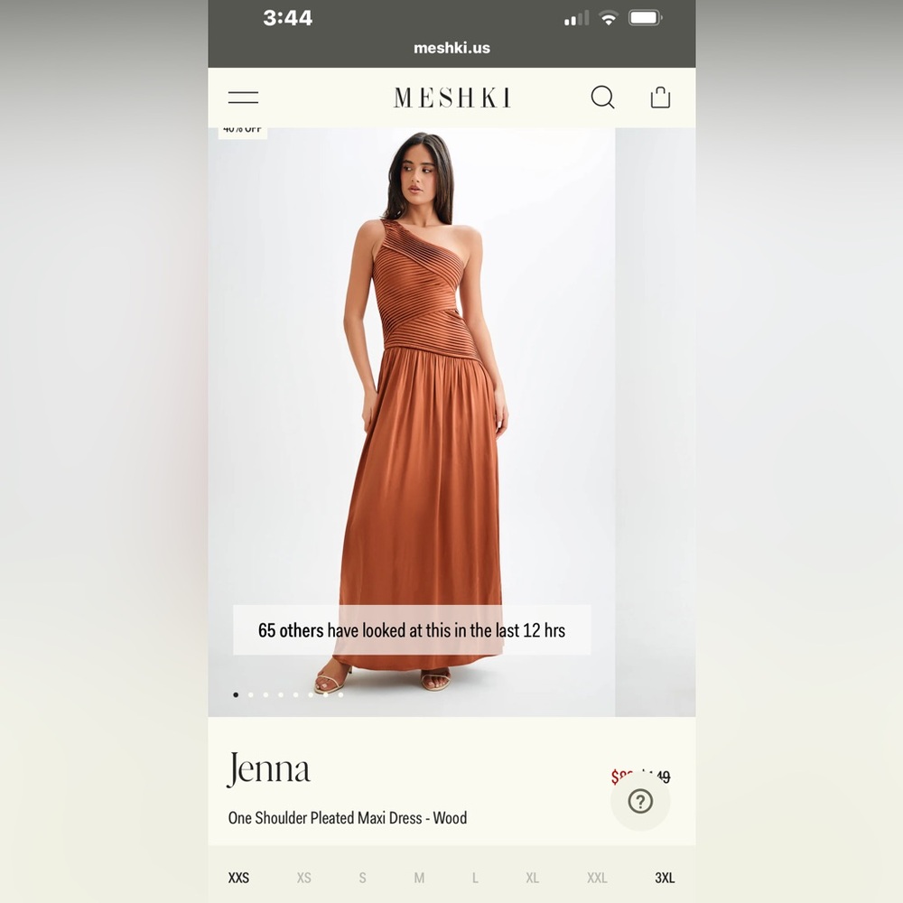Elegant Rust Maxi Dress